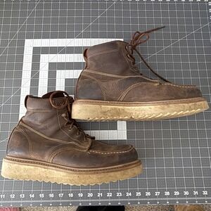 Wolverine Mens 13 Loader Wedge Boots Brown Leather Extra Wide Width Workwear